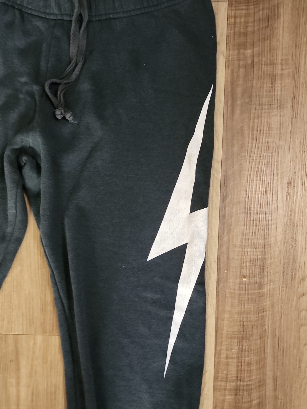 Aviator Nation Lightning Bolt Sweatpants Black Joggers Women's Lounge Pants - Picture 4 of 9